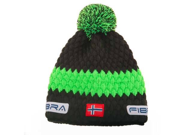 FIBRA Hopp Lue Strikket Sort Strikket lue med fleece på innsiden 