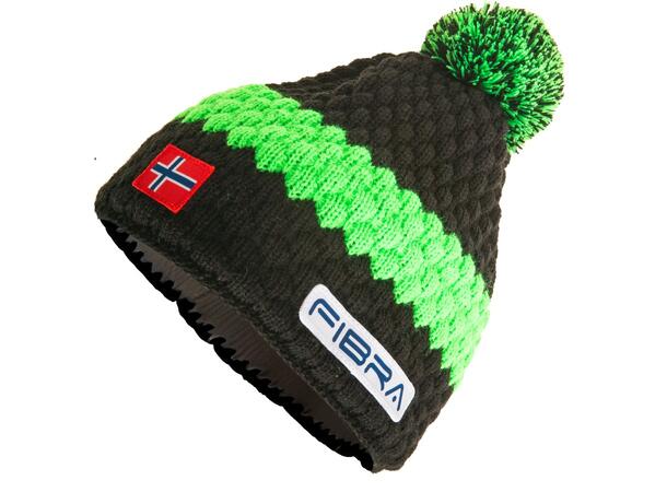 FIBRA Hopp Lue Strikket Sort Strikket lue med fleece på innsiden 