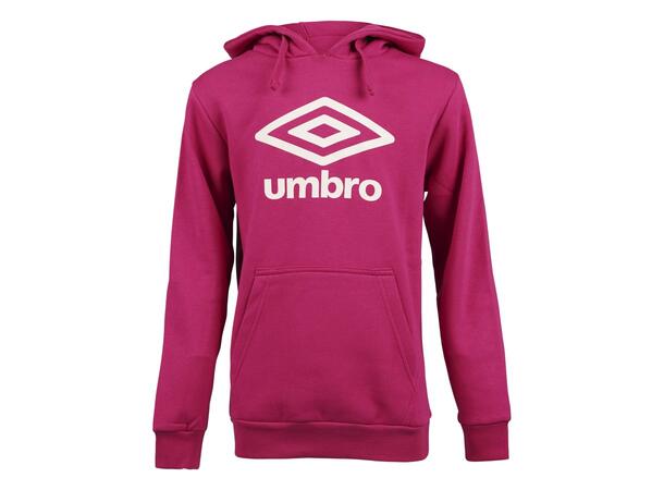 UMBRO Basic Logo Hood jr Rosa 128 Hettegenser med Umbrologo og lomme 