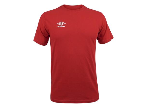 UMBRO Basic Tee Rød M Rundhalset t-skjorte i bomull