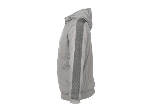 UMBRO Flex Full Zip Hood Jr Lys grå 116 Jakke med hette i resirkulert polyester 