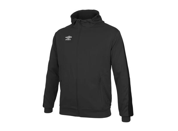 UMBRO Flex Full Zip Hood Sort L Jakke med hette i resirkulert polyester 