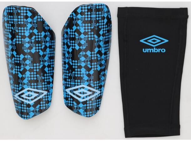 UMBRO Neo Minimus W/Sleeve Sort/Blå M Leggbeskytter med strømpe