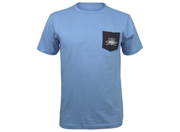 UMBRO Pocket T-shirt Lys blå M Rundhalset T-skjorte i bomull