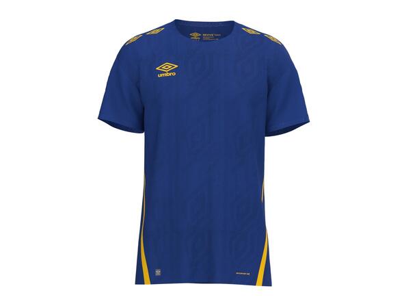 UMBRO UX Pro SS Jsy Jr Blå/Gul 140 Flott kortermet spillertrøye junior 