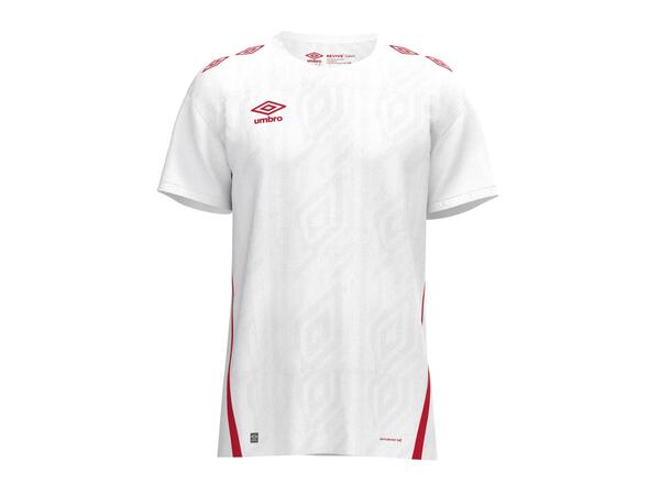 UMBRO UX Pro SS Jsy Jr Hvit/Rød 140 Flott kortermet spillertrøye junior 