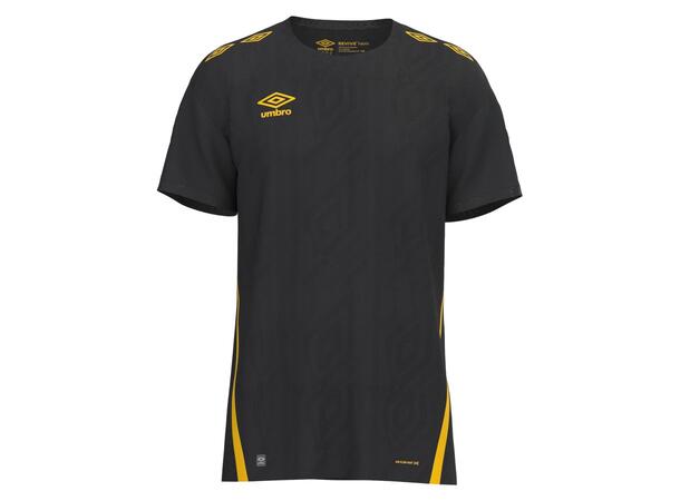 UMBRO UX Pro SS Jsy Sort/Gul M Flott kortermet spillertrøye 