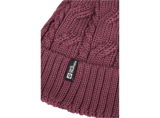 JW Pompom Beanie Burgunder OS Jack Wolfskin windproof knitted hat 