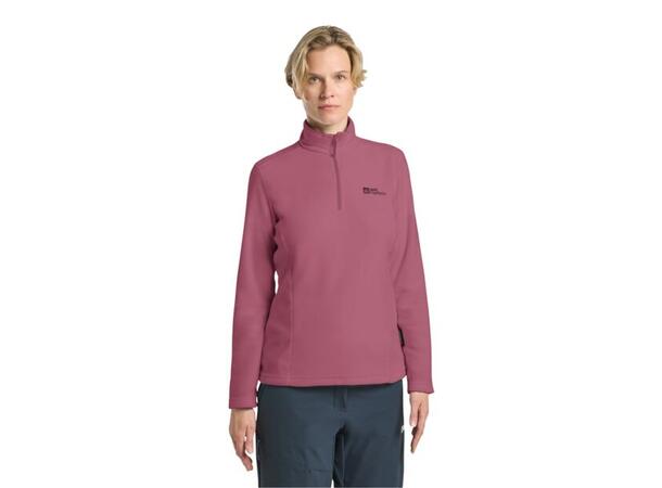 JW Taunus HZ W Burgunder M Jack Wolfskin fleece genser m/glidelås 