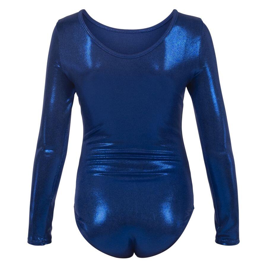 FIBRA Gym Leotard Basic LSW Blå S Langermet turndrakt Scan Trade AS
