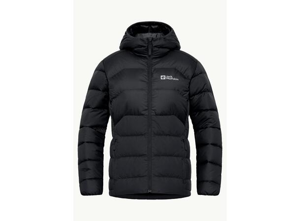 JW Ather Down Hoody W Rds Sort M Jack Wolfskin Dunjakke til dame 