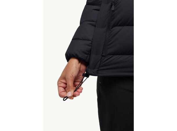 JW Ather Down Hoody W Rds Sort M Jack Wolfskin Dunjakke til dame 