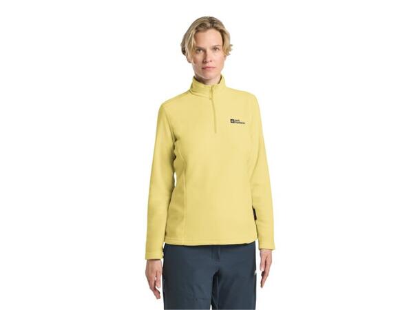 JW Taunus HZ W Gul M Jack Wolfskin fleece genser m/glidelås 