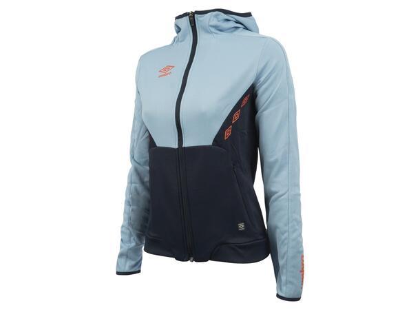 UMBRO Core Tech Hood Zip W Lys blå 44 Jakke med hette, i resirkulert polyester 