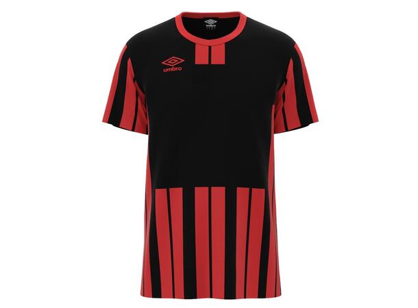 UMBRO Inter Strip Jsy SS Rød/Sort M Stripet teknisk spillertrøye 