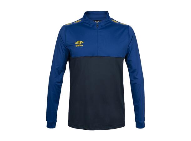 UMBRO UX Pro Half Zip Blå/Gul XXL Treningsgenser med glidelås 