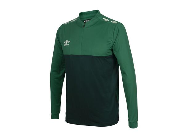 UMBRO UX Pro Half Zip Jr Grønn/Hvit 116 Treningsgenser med glidelås til junior 