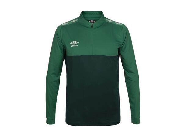 UMBRO UX Pro Half Zip Jr Grønn/Hvit 116 Treningsgenser med glidelås til junior 