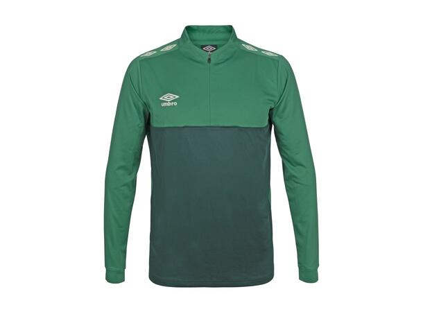 UMBRO UX Pro Half Zip Jr Grønn/Hvit 140 Treningsgenser med glidelås til junior 