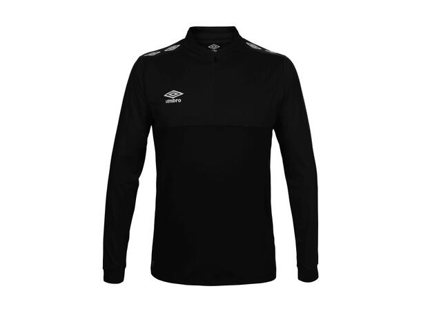 UMBRO UX Pro Half Zip Jr Sort/Hvit 116 Treningsgenser med glidelås til junior 