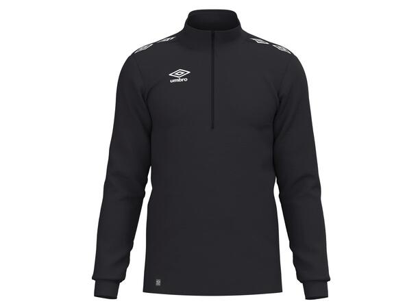 UMBRO UX Pro Half Zip Jr Sort/Hvit 116 Treningsgenser med glidelås til junior 