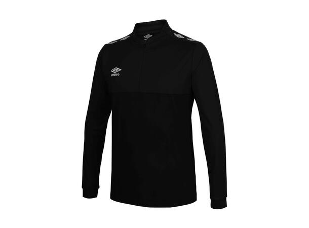 UMBRO UX Pro Half Zip Jr Sort/Hvit 164 Treningsgenser med glidelås til junior 