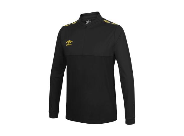 UMBRO UX Pro Half Zip Sort/Gul XXL Treningsgenser med glidelås 