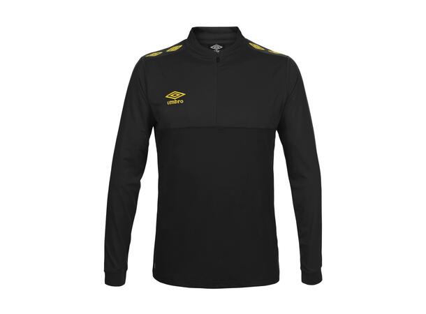 UMBRO UX Pro Half Zip Sort/Gul XXL Treningsgenser med glidelås 