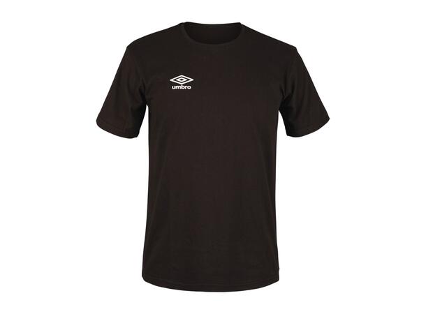 UMBRO Basic Tee Sort S Rundhalset t-skjorte i bomull 