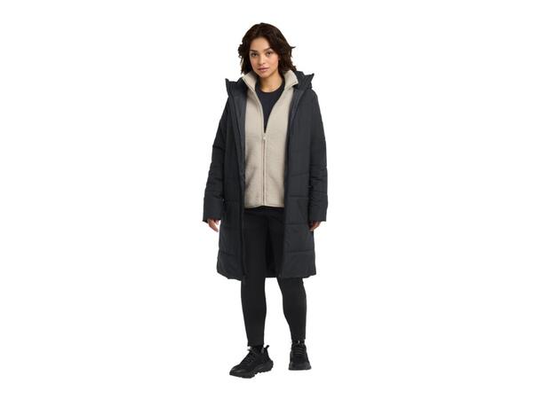 JW Deutzer Coat W Sort M Jack Wolfskin Varm Lang Dame Parkas 
