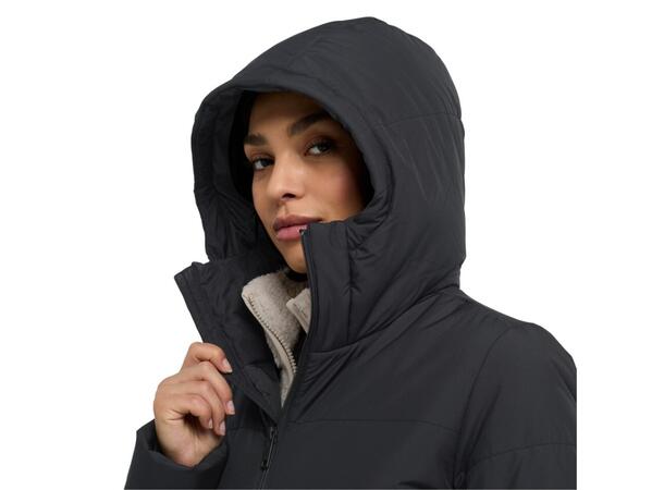 JW Deutzer Coat W Sort M Jack Wolfskin Varm Lang Dame Parkas 