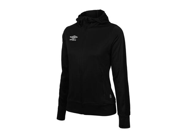 UMBRO Flex Full Zip Hood W Sort 36 Jakke med hette i resirkulert polyester 