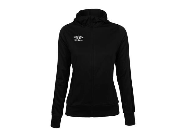 UMBRO Flex Full Zip Hood W Sort 36 Jakke med hette i resirkulert polyester 