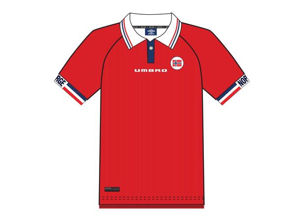 UMBRO Retro VM-98 Rød 4XL Retro fotballskjorte Norge 