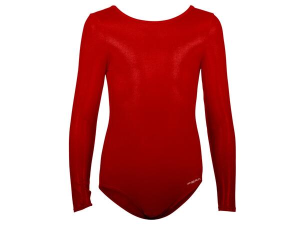 FIBRA Gym Leotard Basic LSW Rød S Langermet turndrakt 