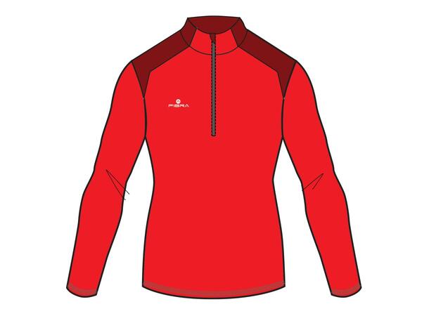 FIBRA Halfzip W Rød XS Treningsgenser til dame 