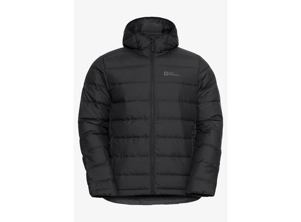 JW Ather Down Hoody M Rds Sort L Jack Wolfskin Lett dunjakke med hette 