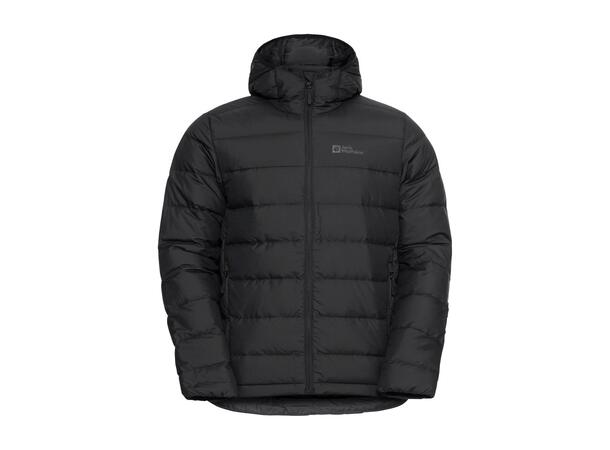JW Ather Down Hoody M Rds Sort L Jack Wolfskin Lett dunjakke med hette 
