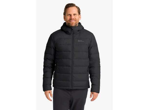 JW Ather Down Hoody M Rds Sort L Jack Wolfskin Lett dunjakke med hette 