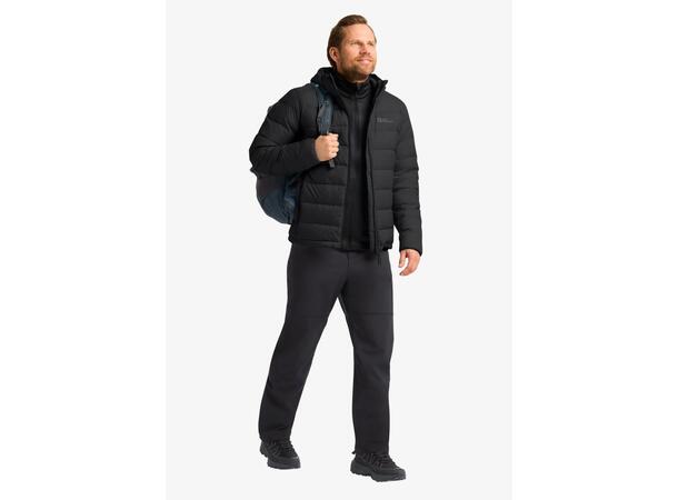 JW Ather Down Hoody M Rds Sort L Jack Wolfskin Lett dunjakke med hette 