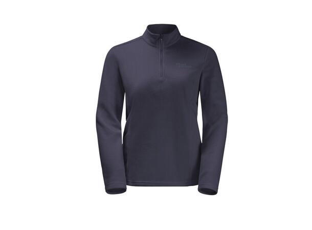 JW Taunus HZ W Mørk grå M Jack Wolfskin fleece genser m/glidelås 
