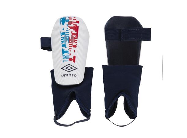 UMBRO Formation Guard W/Sock- Hvit S Leggskinn med avtagbar ankelbeskytter 