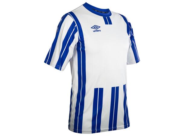 UMBRO Inter Strip Jsy SS Hvit/Blå M Stripet teknisk spillertrøye 