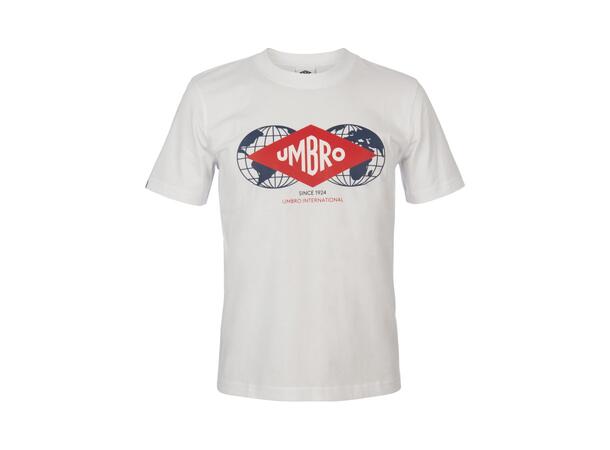 UMBRO International Tee Hvit XL Fritids T-skjorter i 100% BCI Bomull 