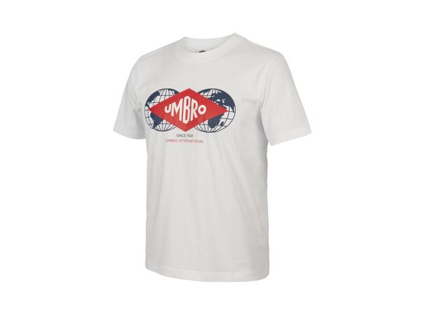 UMBRO International Tee Hvit XS Fritids T-skjorter i 100% BCI Bomull 