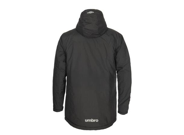 UMBRO UX Pro Team Jacket Sort L Funksjonell lang vattert klubbjakke 