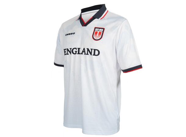 UMBRO England Jersey Hvit M Retro fotballskjorte 