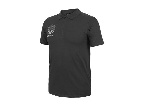 UMBRO Terrace Zip Polo Sort S Fritids T-skjorter med krave og glidelås 
