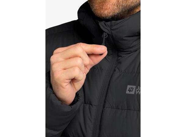 JW Ather Down Hoody M Rds Sort S Jack Wolfskin Lett dunjakke med hette 