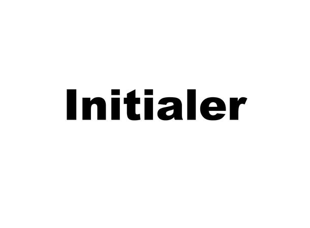 TRYKK - Initialer (Max 3 bokstaver) Initialer for påføring 